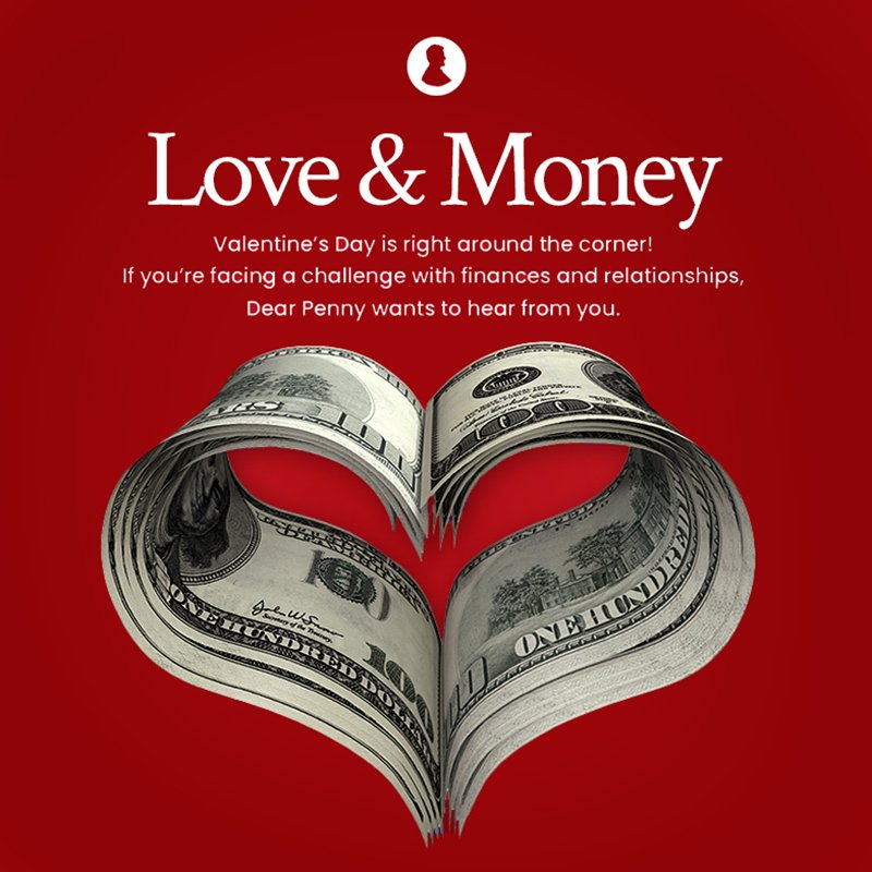 Paper couple and broken dollar heart - divorce or money trouble concept